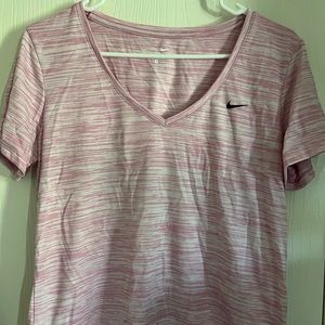 Women Nike Dri-Fit  t-shirts and one Adidas. Pink, blue,black & gray size medium